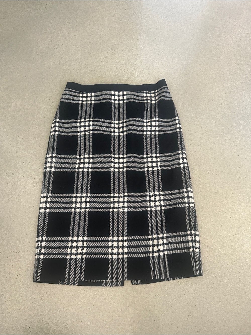 Talbots Classic Black & White Plaid Pencil Skirt - Women's size 4